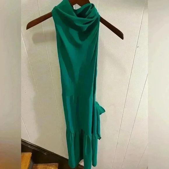 NWOT Amanda Uprichard Fabianna Cowl Neck Sleeveless Midi Dress Atlantis Green S - Picture 5 of 6